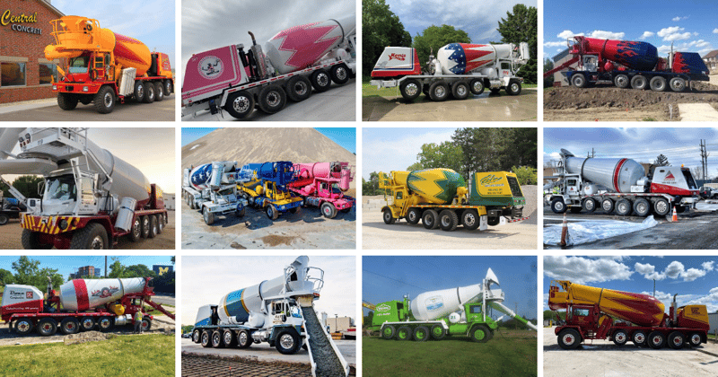 Ready Mix Concrete: Mixer Truck Paint Jobs